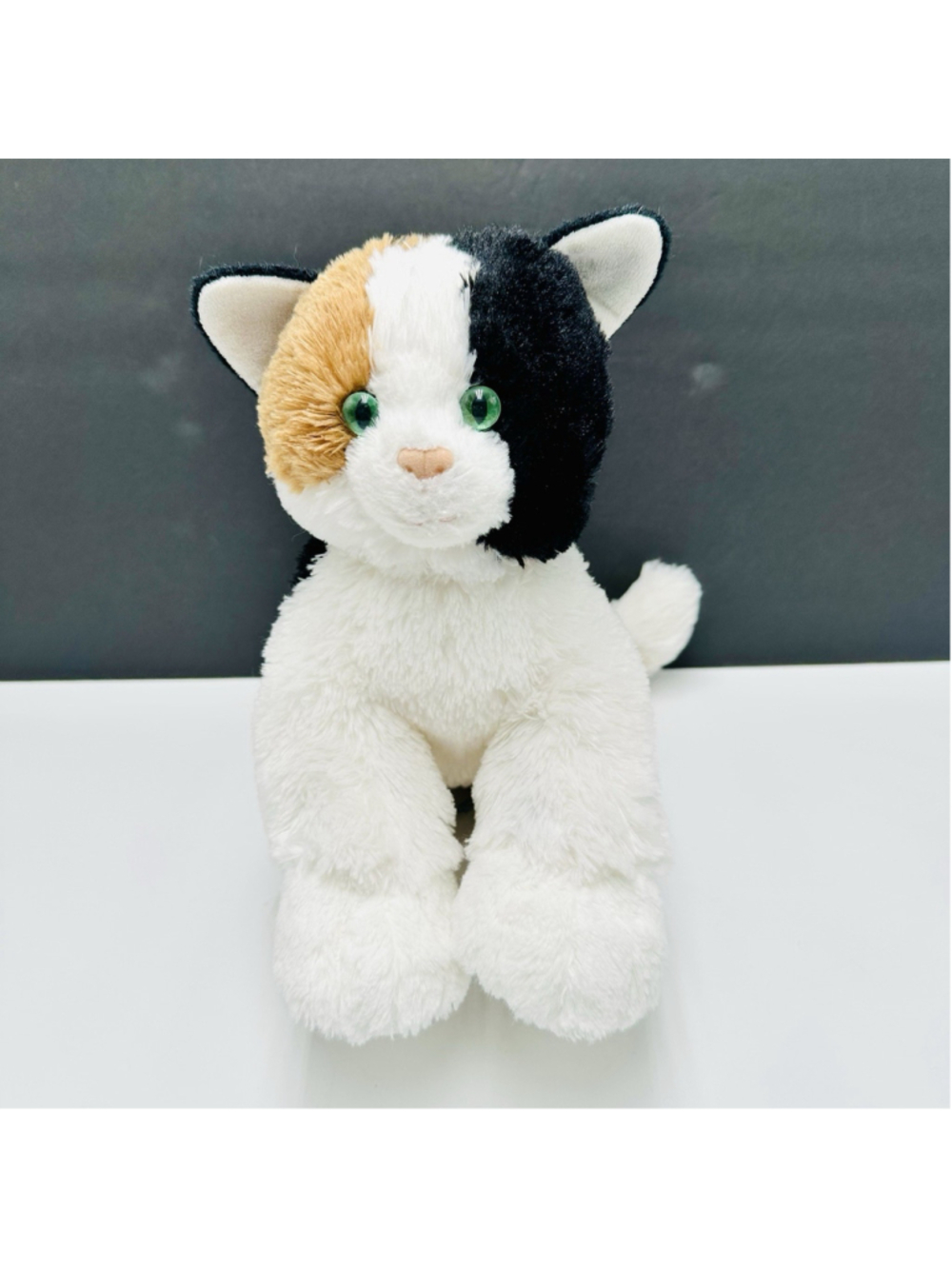 Build A Bear Promise Pets Calico Cat 11” Kitty Plush Stuffed Green Eyes Tabby